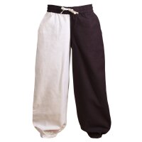 Pantalon large médiéval pour enfants Thore, Mi-Parti, brun/naturel