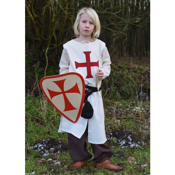 Tabard pour enfants Alexander, Templiers, naturel/rouge