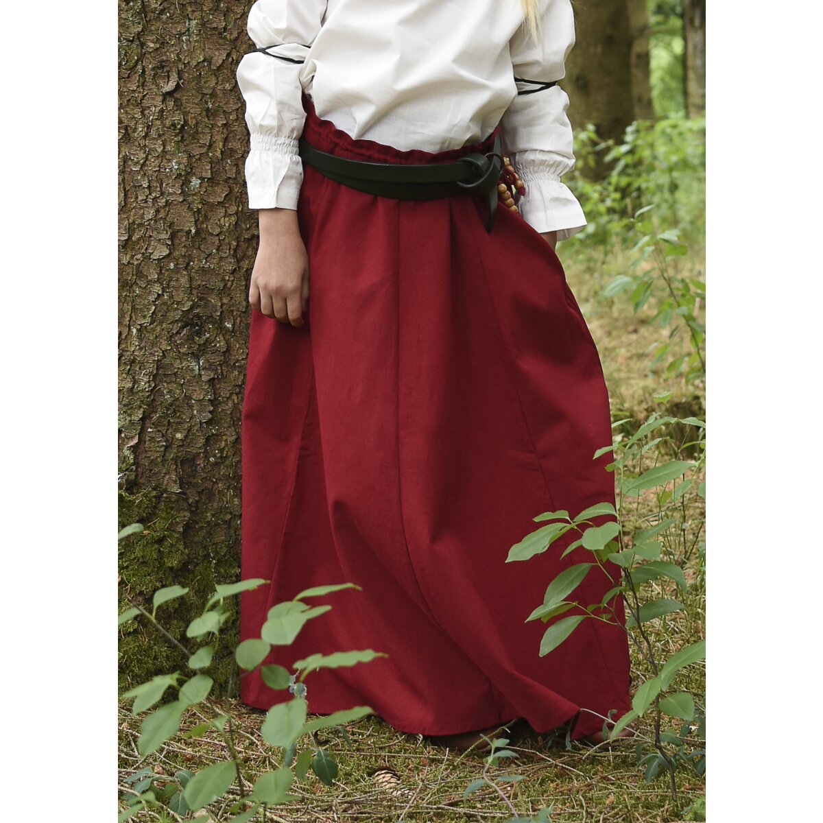 Children medieval skirt Lucia, wide flared, red