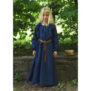 Robe médiévale pour enfants, sous-robe Ana, bleu