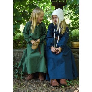 Robe médiévale pour enfants, sous-robe Ana, verte