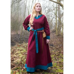 Robe viking Jona, bordeaux/p&eacute;trole