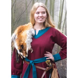 Robe viking Jona, bordeaux/pétrole