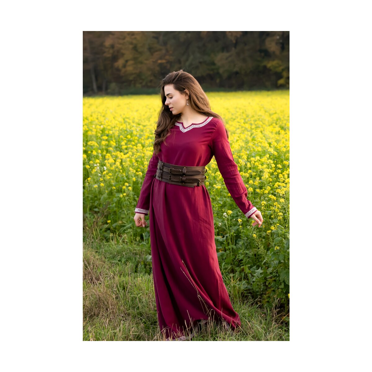 Robe viking Brigida rouge