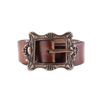 Ceinture de pirate en cuir avec boucle en laiton