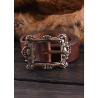 Ceinture de pirate en cuir avec boucle en laiton