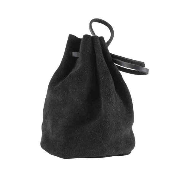 Sac médiéval en cuir noir