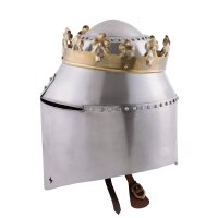 Casque royal en forme de pot avec couronne, acier 1,6 mm