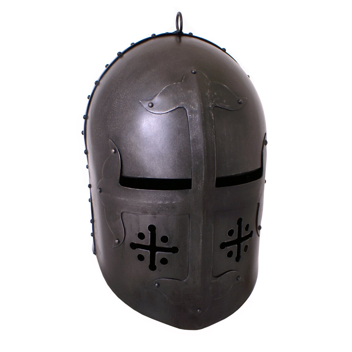 Large pot helmet William de Staunton, 1.6 mm steel