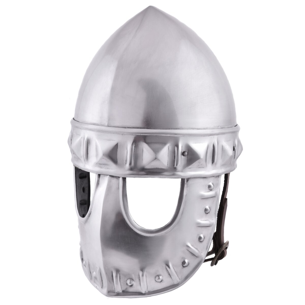 Casque masqué italo-normand, acier 1,6 mm