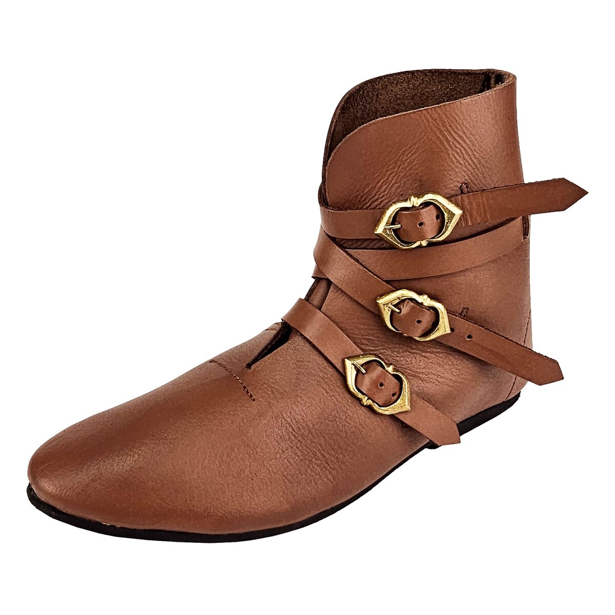 Medieval half boots brown with rubber sole, Curt