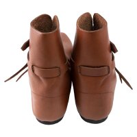 Demi-bottes médiévales marron avec semelle en caoutchouc, Curt
