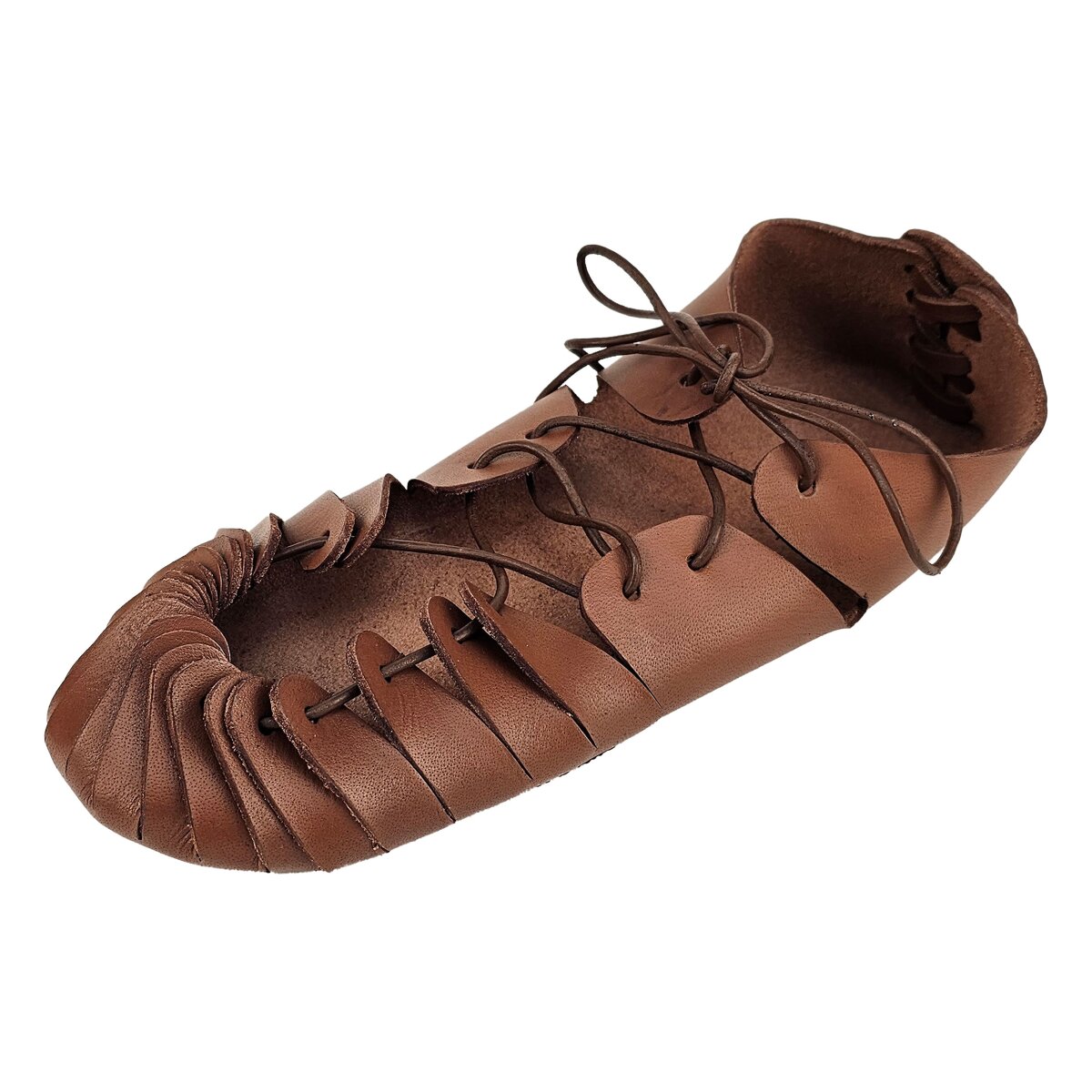 Medieval bund shoes brown with rubber sole