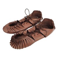 Chaussures médiévales marron avec semelle en caoutchouc