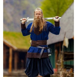 Tunique viking en laine &quot;Roland&quot; bleu...
