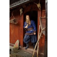 Tunique viking en laine "Roland" bleu foncé