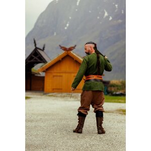 Pantalon Rush viking en lin "Wodan" brun