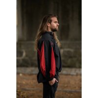 Chemise médiévale "Albert" noir/rouge