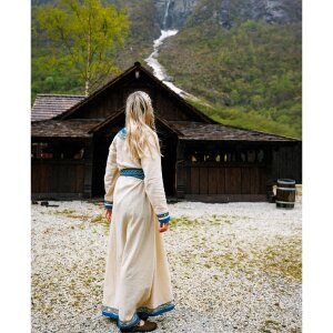 Robe viking "Lagertha" nature/bleu XL