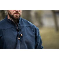 Chemise médiévale à lacets "Ansbert" bleue