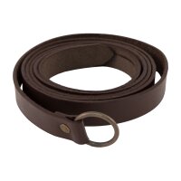 Ceinture médiévale longue en cuir avec anneau en fer, 160 cm, différentes couleurs