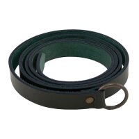 Ceinture médiévale longue en cuir avec anneau en fer, 160 cm, différentes couleurs