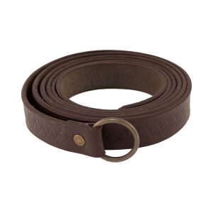 Ceinture longue avec nœuds celtiques en cuir avec...