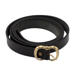 Ceinture médiévale en cuir avec boucle en laiton, 160 cm, différentes couleurs