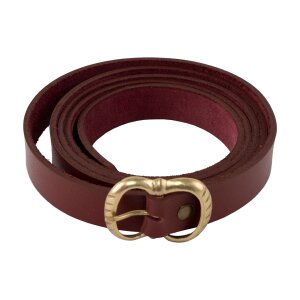 Ceinture médiévale en cuir avec boucle en laiton, 160 cm, différentes couleurs