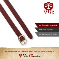 Ceinture médiévale en cuir avec boucle en laiton, 160 cm, différentes couleurs