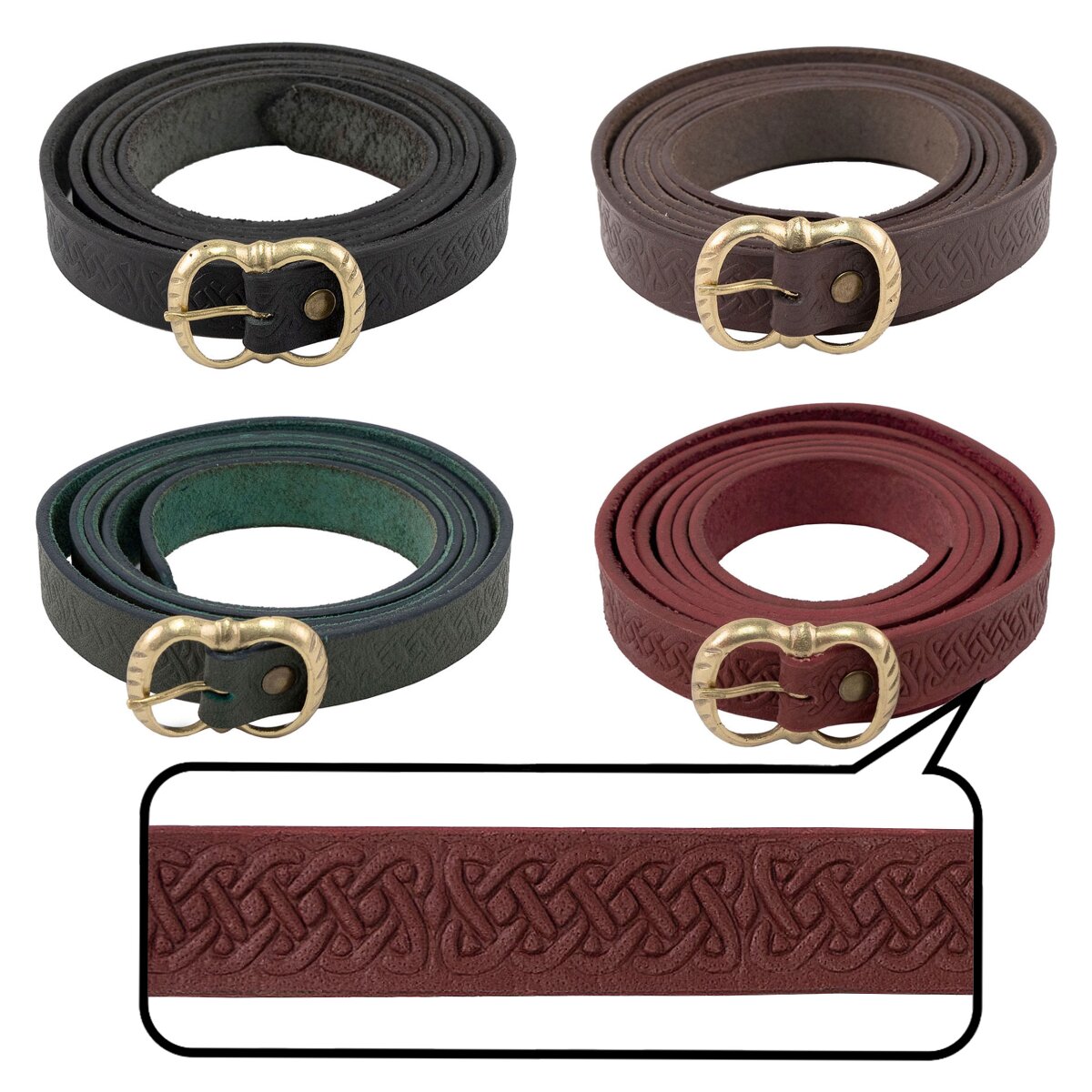 Ceinture médiévale en cuir avec des...