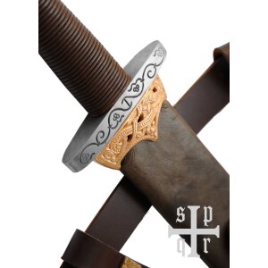 Épée viking Ballinderry avec manche en acier, Ulfberth, SK-B, fourreau inclus