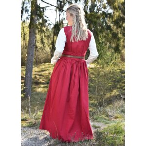 Mittelalterliches Trägerkleid / Überkleid rot...