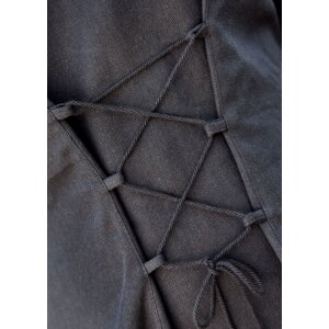 Robe médiévale noire avec détails en velours "Meira
