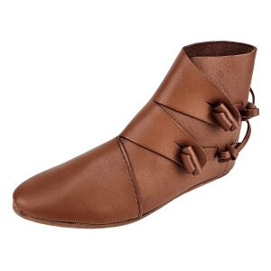 Viking shoes dark brown with leather sole...