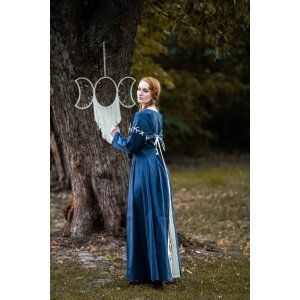 Mittelalterliches Kleid Blau/Natur "Larina"