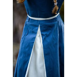 Robe médiévale bleue/naturelle "Larina