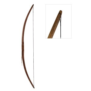 Arc long Agincourt 58 pouces RH, brun foncé, corde incluse