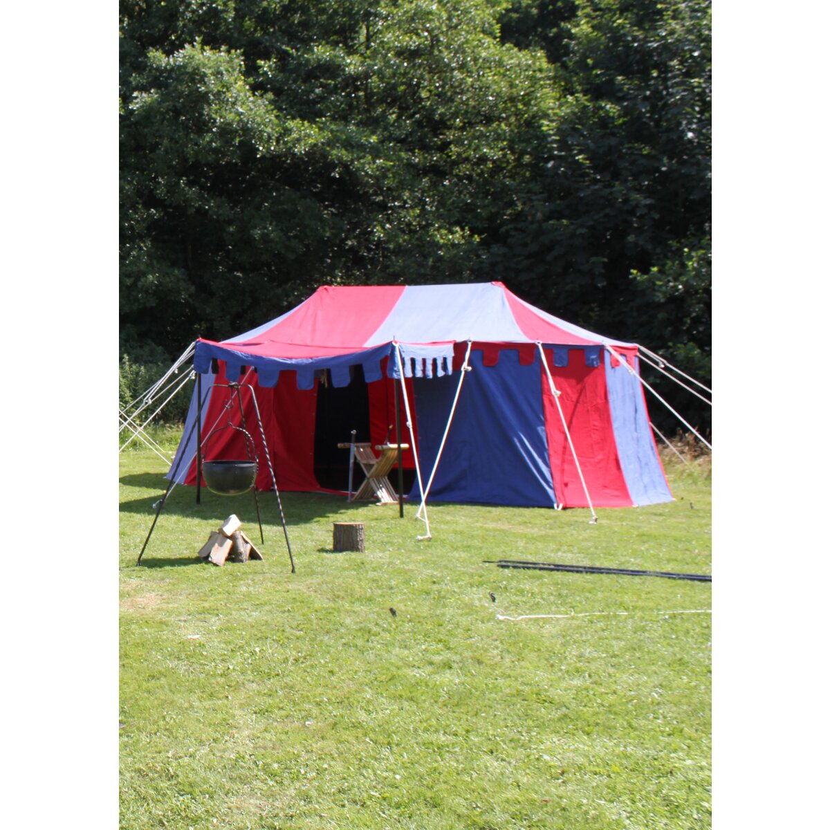 Tenda da cavaliere borgogna, 3 x 5 m, 425 g/m²