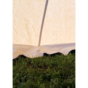 Tente de chevalier Herold, 4 x 4 m, 425 gsm, teinte naturelle