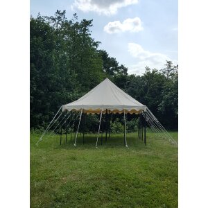 Tente de chevalier Markward, 5 x 8 m, 425 gsm, naturel