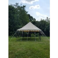 Tente de chevalier Markward, 6 x 4 m, 425 gsm, naturel