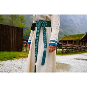 Ceinture viking bleue en coton, &quot;Elina&quot;.
