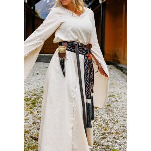 Ceinture viking noire en coton, &quot;Elina&quot;.