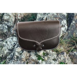 Sac banane viking en cuir brun...