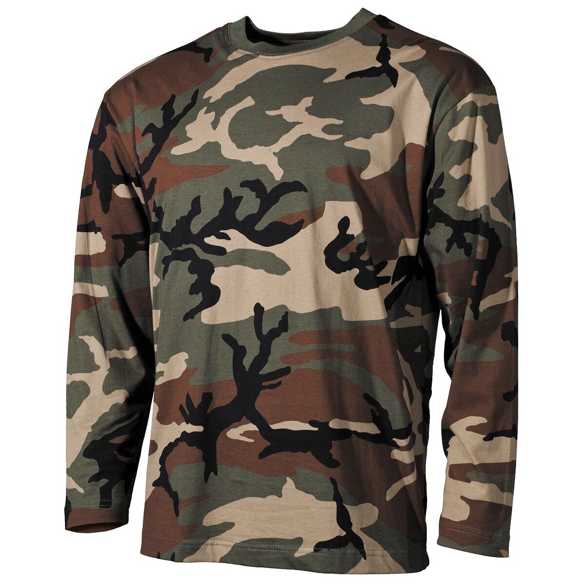 Outdoor Tarn-Shirt, langarm, woodland, 170 g/m²