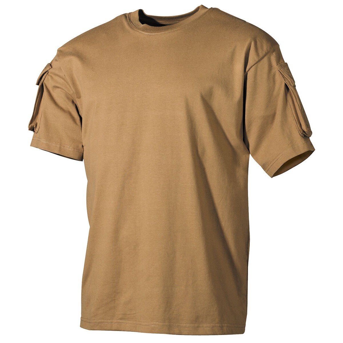 T-shirt outdoor, mezza manica, coyote, con tasche sulle...