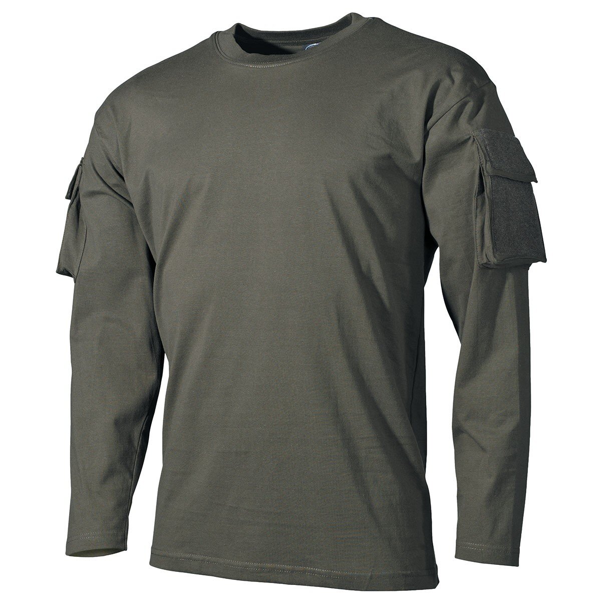 T-shirt outdoor à manches longues olive avec...