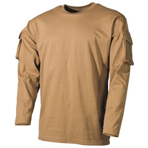 Outdoor shirt &agrave; manches longues coyote tan...