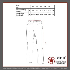 Bundeswehrhose Tarnmuster 5 Farben, gr....